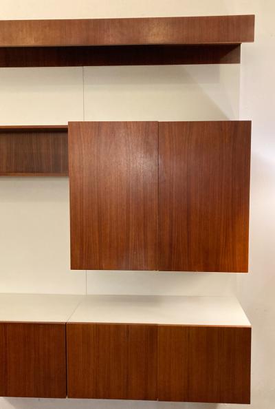 German Mid Century Wooden Wall Unit