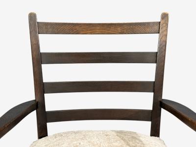 German Modern Lounge Chairs Oak Beige Shearling Germany 1940s
