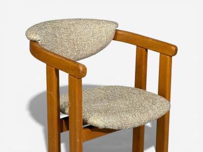 German Modern Occasional Chairs Tweed Beech Germany 1960s