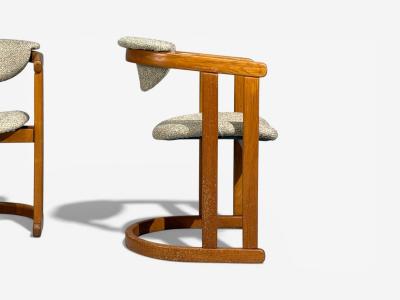 German Modern Occasional Chairs Tweed Beech Germany 1960s