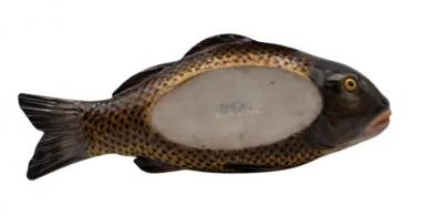 German Porcelain Fish Form Box