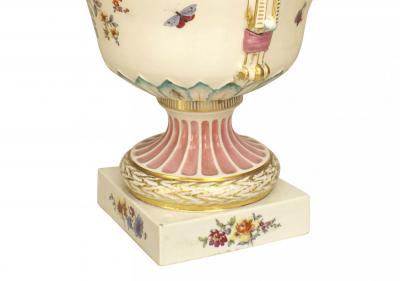 German Porcelain Floral Urn