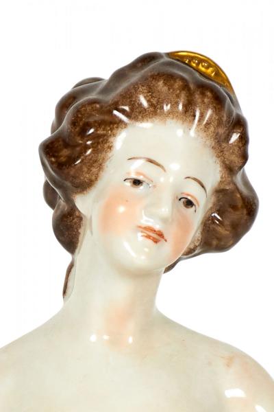 German Porcelain Nude Lady Figure