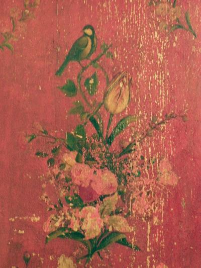 German Red Painted 18th Century Serpentine Front Commode