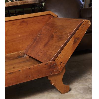 German Rustic Pine Chaise