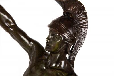 German School Bronze Sculpture of Victorious Achilles circa 1900