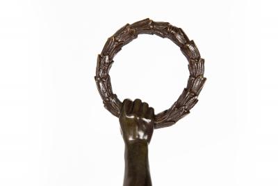 German School Bronze Sculpture of Victorious Achilles circa 1900