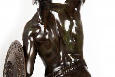 German School Bronze Sculpture of Victorious Achilles circa 1900