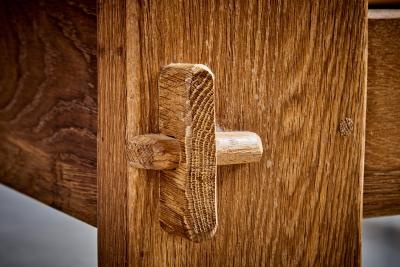German Studio Bed Frame in solid Oak 1960s