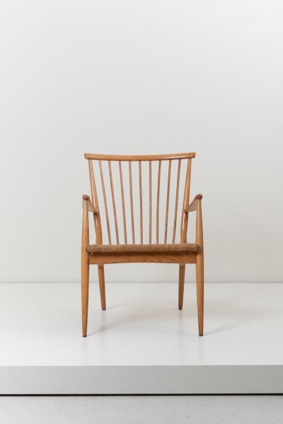 German Studio Lounge Chairs in Ash and Papercord