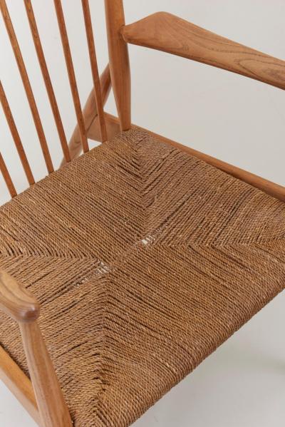 German Studio Lounge Chairs in Ash and Papercord