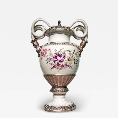 German White Meissen Porcelain Vase