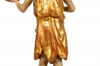 German or Austrian Polychromed Statue Sculpture of Saint John the Baptist