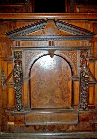 German or Swiss Late Renaissance Baroque 17th Century Inlaid Buffet Cabinet