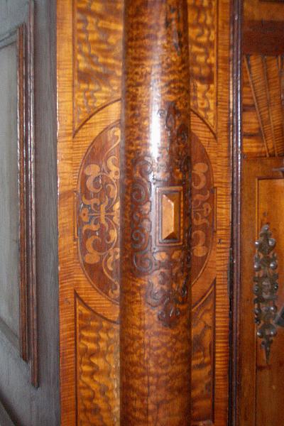 German or Swiss Late Renaissance Baroque 17th Century Inlaid Buffet Cabinet