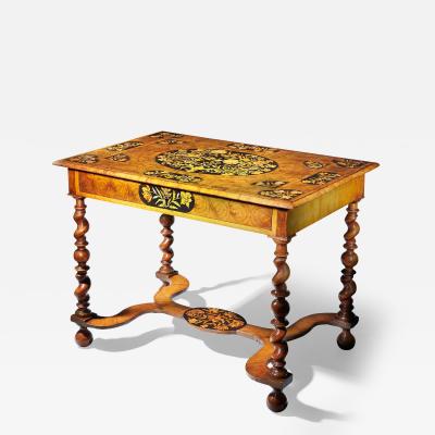 Gerrit Jensen 17th Century Charles II Olive Oyster Floral Marquetry Table Circa 1680 1690