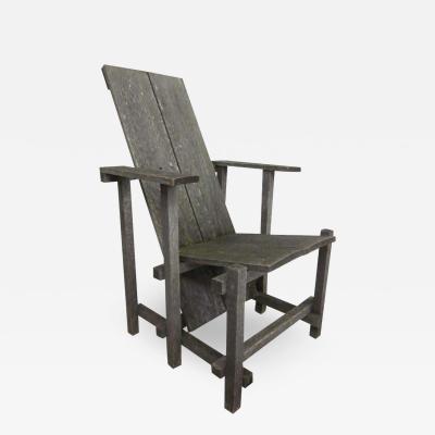 Gerrit Rietveld Pair of Modern Lounge Garden Chairs in the Style of Gerrit Rietveld