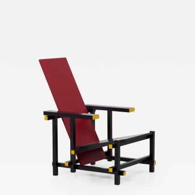 Gerrit Rietveld Red and Blue Chair by Gerrit T Rietveld for Cassina