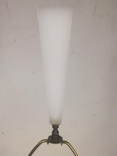 Gerry Moss RARE MID CENTURY MOSS LUCITE AND CERAMIC RADIO LAMP