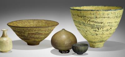 Gertrud Otto Natzler Gertrud and Otto Natzler Important Large Sulphur Crater Bowl 1959