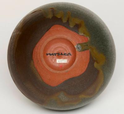 Gertrud Otto Natzler Gertrud and Otto Natzler Round Bottle with Lip 1967