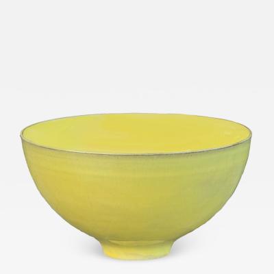 Gertrud Otto Natzler Gertrude Otto Natzler Large Yellow Glaze Ceramic Bowl 1960
