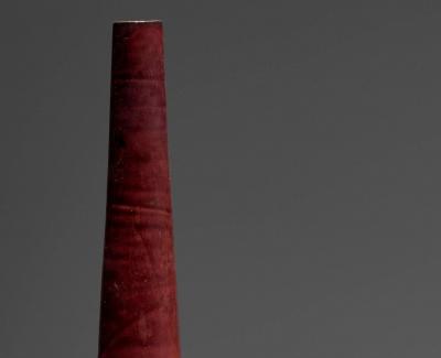 Gertrud Otto Natzler Otto Natzler and Gertrud Natzler Rare Squat Bottle Form with Long Neck 1974