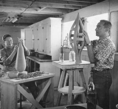 Gertrud Otto Natzler Otto and Gertrude Natzler Bowl Studio 1963