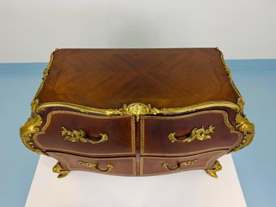 Gervais Maximilien Eug ne Durand G Durand Louis XV Bomb Commode Marquetry Ormolu Bronze 1880 Paris France