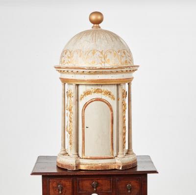 Gesso and Gilt Domed 18th c Architectural Model