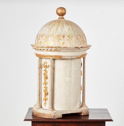 Gesso and Gilt Domed 18th c Architectural Model