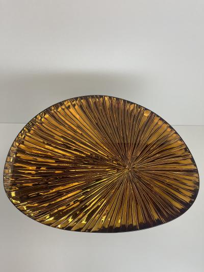 Ghir Studio Ambra Coffee Table Amber Cristal and Brass by Ghir Studio