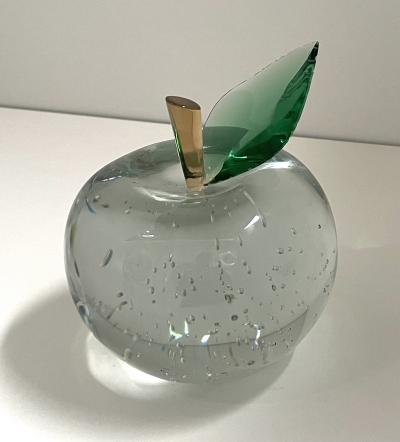 Ghir Studio Apple Limitded Edition Handmade Crystal Sculpture by Ghir Studio
