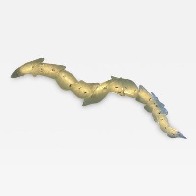 Ghir Studio Boa Hand engraved Crystal Wall Light Sculpture by Ghir Studio