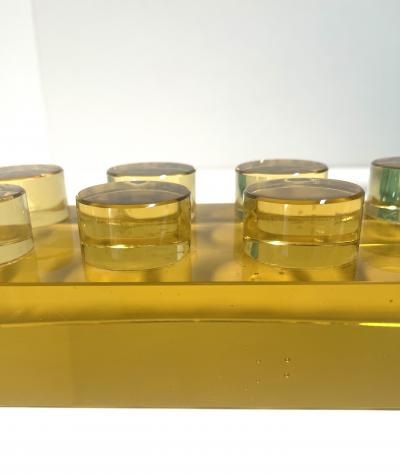 Ghir Studio Brick Contemporary Handmade Crystal Sculpture by Ghir Studio