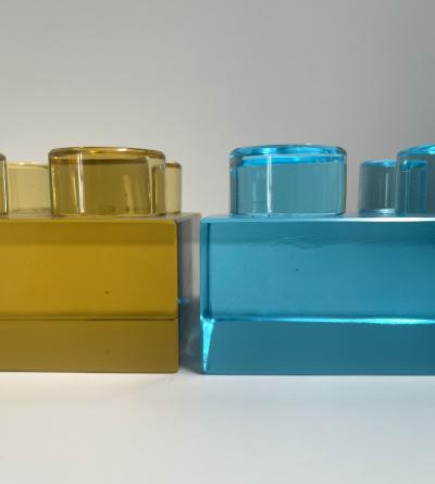 Ghir Studio Brick Contemporary Handmade Crystal Sculpture by Ghir Studio