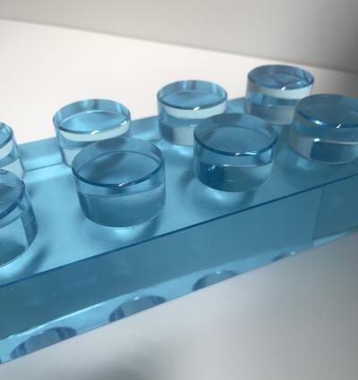 Ghir Studio Brick Contemporary Handmade Crystal Sculpture by Ghir Studio