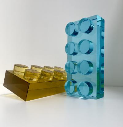 Ghir Studio Brick Contemporary Handmade Crystal Sculpture by Ghir Studio
