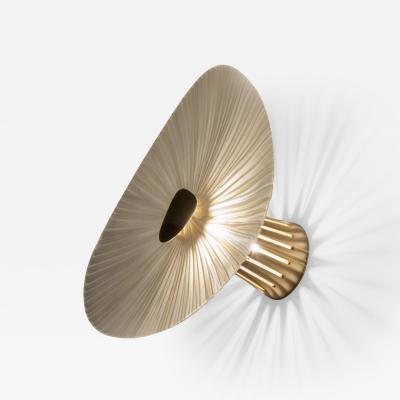 Ghir Studio Conchiglie Sconce Hand carved Glass Gold plated Brass by Ghir Studio Small