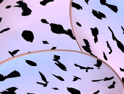 Ghir Studio Contemporary by Ghir Studio Pu Set of three Coffee Table Iridescent Crystal