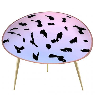 Ghir Studio Contemporary by Ghir Studio Pu Set of three Coffee Table Iridescent Crystal