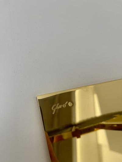 Ghir Studio Eye Red Sculpture Hand Engraved Glass polished Brass by Ghir Studio