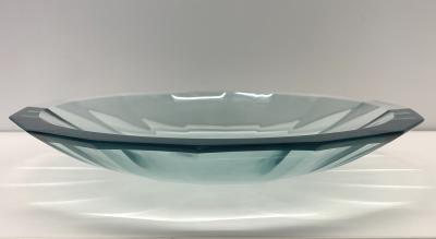Ghir Studio Glass Bowl with Faceted Exterior entirely Handcrafted by Ghir Studio