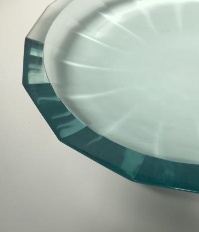 Ghir Studio Glass Bowl with Faceted Exterior entirely Handcrafted by Ghir Studio