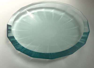 Ghir Studio Glass Bowl with Faceted Exterior entirely Handcrafted by Ghir Studio