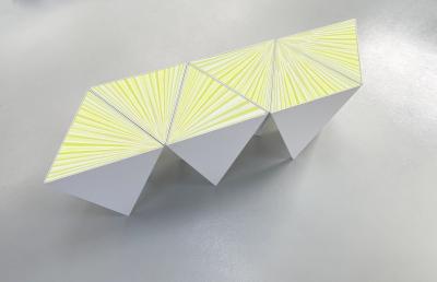 Ghir Studio Magnet Set of Six Handmade Glass and Wood Coffee Tables by Ghir Studio