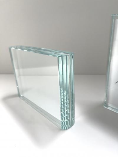 Ghir Studio Set of 2 Hand made Extra Light Crystal Picture Frames by Ghir Studio