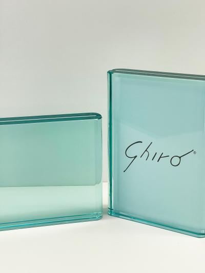 Ghir Studio Set of Two Handmade Aquamarine Crystal Picture Frames by Ghir Studio