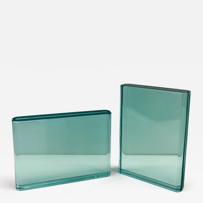 Ghir Studio Set of Two Handmade Aquamarine Crystal Picture Frames by Ghir Studio