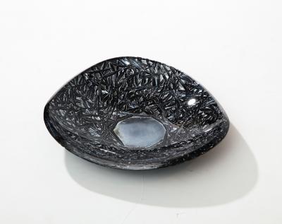 Ghir Studio Studio Made Carved Glass Dish by Ghir Studio Large